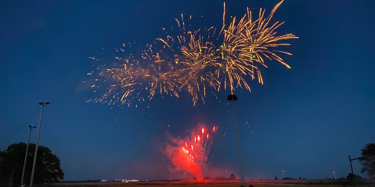 π Canada Day Fireworks at Dark