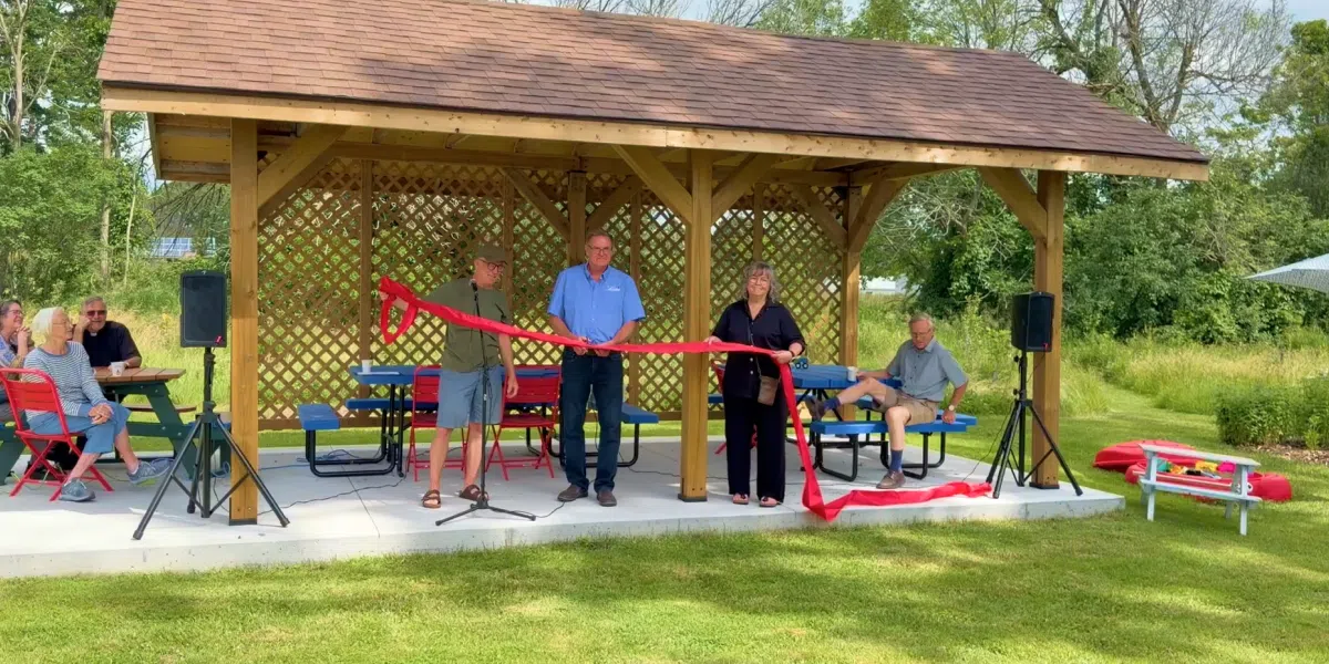 Ribbon cutting at The Back Kitchen gazebo grand opening